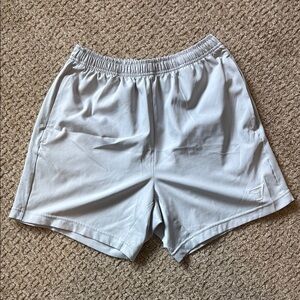 Gymshark White Athletic Shorts Lightweight Elastic